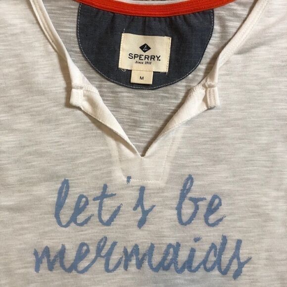 Like New Cute Sperry Let’s Be Mermaids Tee Medium - Picture 3 of 3